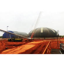 Structure de trame d&#39;espace de grande portée préfabriqué toit de dôme pour le rangement de rangement de clinker